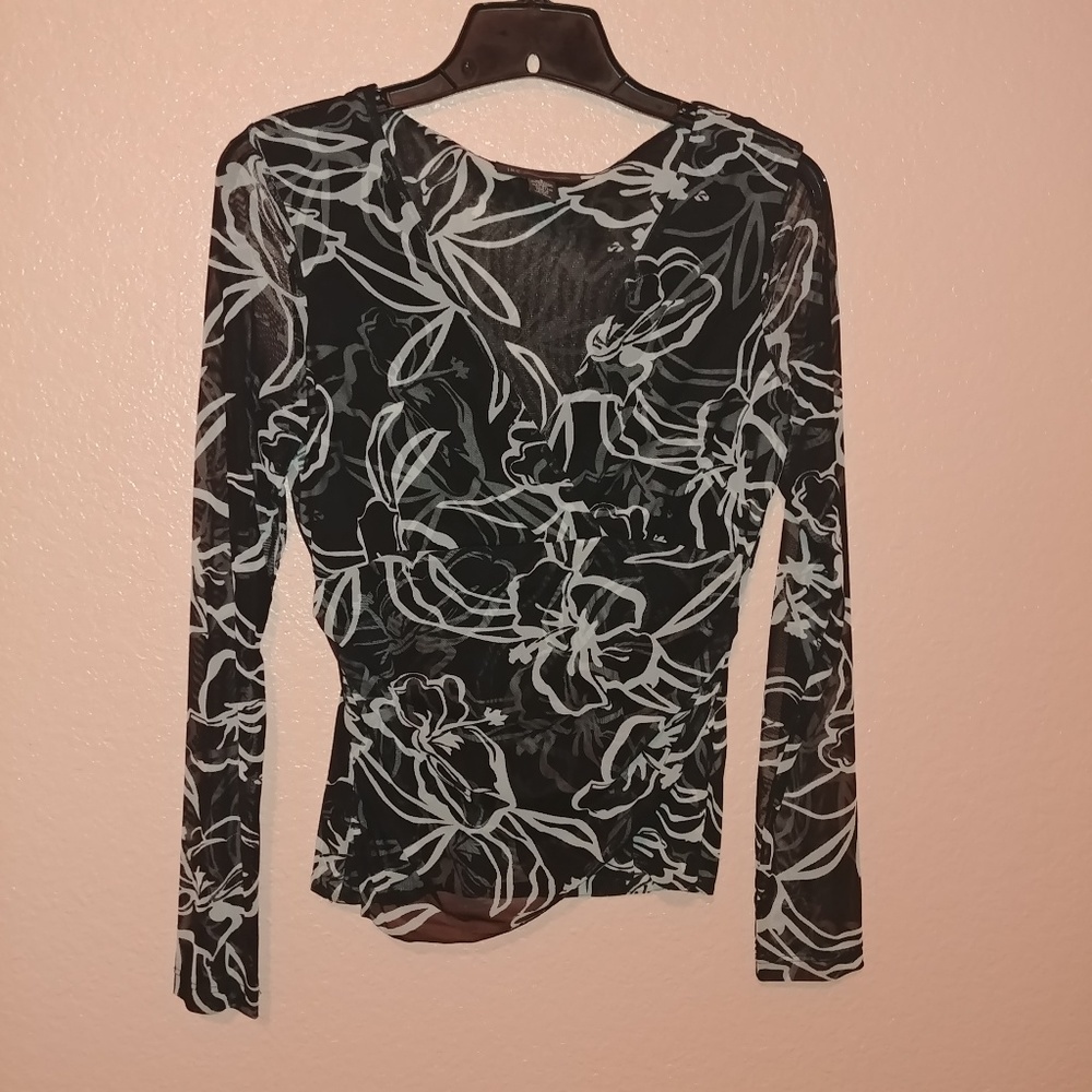 Pre-Owned Sheer V-Neck Top
